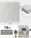 Killer Coverage Acoustic Wall Panels Rock Solid Sound Proofing Tiles For Home Studio Office Gaming Setup Superior Echo Control High Density Polyester Fiber 11.8 inch square gray panel