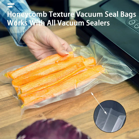 Heavy Duty Vacuum Sealer Bags Go To Food Storage, Pre Cut 4x6 Inch Sealable Bags, Boil Safe To 280F, Freezable, Reusable And Resizable, Clear Heat Seal Pouches, 100 Count in use sealing corn.