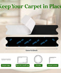 Non Slip Rug Gripper Pads 20 Pack Set, Super Sticky Adhesive Rug Stoppers That Are Reusable And Washable details and dimensions
