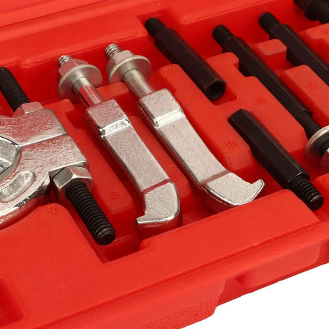 Power 9 Piece Bearing Separator Kit Adjustable Pinion Removal Hub Axle Puller For Front Rear Wheel Hubs Drive Shafts Fits Cars Great For Mechanics Fix Rides Done Quickly And Easy To Save Cash Using Reliable Gear At Home Garage, red case with steel pullers