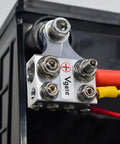 12 Way Battery Terminal Block And Bus Bar With Multi Size Connectors For Lithium Or Lead Acid Banks featuring 2 0 Awg hole holders.