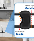 Premium KidSafe Cabinet Locks And Toddler Proof Drawer Latches For Home Security Quick Adhesive Setup Keeps Lil Ones Outta Trouble Without A Hitch In Sturdy 2Pack Black Design, cabinet locks installed on kitchen cabinets.