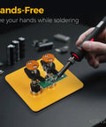Magnetic Helping Hands Clamp Dual Head Soldering Holder for Small Electronics and PCB Repair, Adjustable Third Hand Stand