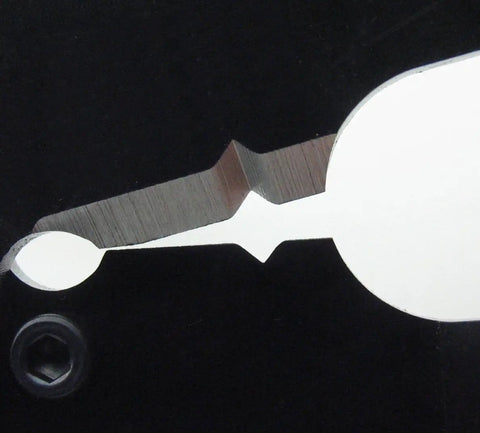 Close-up of interchangeable die plate for Pro Grade Precision Crimping Tool with Interchangeable Die Set Pad-11 S Size Die Plate.