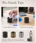 Pro finish tips for 20-Pack 3/4-Inch Malleable Cast Iron Pipe Couplings for Threaded Black Pipes and Fittings in DIY projects.