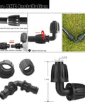 1/2 Inch Drip Irrigation Elbow Fittings Ten Pack Barbed Lock Nut 90 Degree Connectors for Garden Drip Irrigation System Size Guide