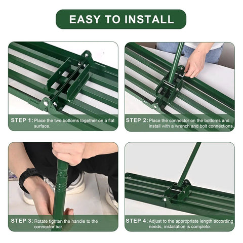 Pro Grade Lawn Leveling Rake With 78 Inch Adjustable Handle installation steps for assembly