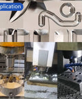 Close-up of CNC machining using Built For Tough Steel Jobs Five Piece 5/64 Inch Carbide End Mill Set With 4 Flutes in operation.