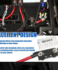Heavy Duty 150A ANL Fuse Holder And 150 Amp 32 Volt Dc Blade Fuses For Car Audio Setup with transparent lid for easy inspection.