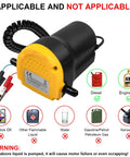 Heavy Duty Smooth Operator 12V 60W Oil Extractor Pump, black and yellow with power leads, for engine oil and diesel use.