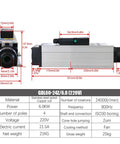 Pro Gear 6KW Air Cooled CNC Spindle Motor With Automatic Tool Change ISO30 Taper 24000RPM dimensions diagram with labels