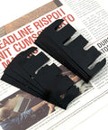 30 Pack 4 Inch Door Hinge Shims Kit For Quick Adjustment shown stacked on a newspaper