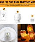 Replacement Wax Warmer Bulbs For Full Size Scentsy Warmers G50 25 Watt Globe G16.5 E12 Base Clear 6 Pack Instructions