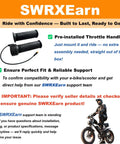 Full Twist Ebike Throttle Grip 3 Pin Waterproof Joint Right Hand 12V To 72V Compatible For Electric Bike Scooter Or Bicycle Conversion Fits 22.2mm Handlebar