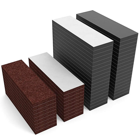 54 Piece Felt And EVA Foam Furniture Pads Set For Bed Frame And Chairs, Anti Vibration Soundproof Protectors With Self Adhesive Backing, Prevent Scratches, Noise, And Wall Damage, Easy Peel And Stick, Brown