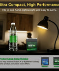 12V LiFePO4 Battery 6Ah Compact Deep Cycle Power Pack Ditch Lead Acid With 8A BMS beside a water bottle and lamp