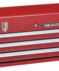 Red 87-Piece Socket Set With 3/8 and 1/2 Inch Drive tool kit in durable carry case with drawers