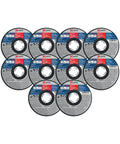 X-Lock 4-1/2 Inch Beefy Metal And Stainless Steel Cutting Wheels Set Of 10, 60 Grit, Type 1/41 For Fast Metal Cuts And Easy Tool Changes
