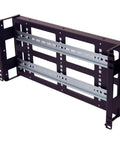 Front view of 5U Rackmount DIN Rail Panel With 3.78 Inch Low Profile Depth built from 14 gauge steel for industrial racks