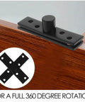 Stainless Steel Full Rotation Invisible Pivot Hinge For Wooden Doors And Bookcases Matte Black Tough As Nails Heavy Duty Hidden Door Pivot Hinge 360 Degree Rotation Center Hung For Interior Doors And Bookshelves