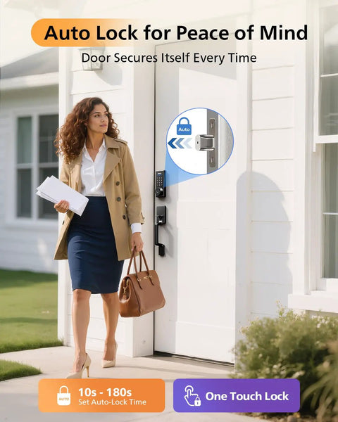 Dope Wifi Smart Lock With Handle Set No Sweat App Remote Control Voice Commands Real Time Alerts Keyless Entry Door System Quick Install For Modern Day Urban Households Everywhere
