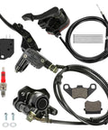 Rear Hydraulic Disc Brake Master Cylinder Caliper Kit For ATV Quad 110cc 125cc 4 Stroke Fits Tao Tao Coolster 70cc 90cc 110cc 125cc Chinese Mini ATVs Roketa Kazuma Loncin SunL NST Ice Bear X Pro Ride Ready