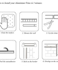 Installation guide for 10 Pack 36 Inch Peel And Stick Aluminum Tile Trim For Kitchen Backsplash Edge Decorative Self Adhering.