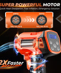 Tire Inflator Portable Air Compressor Cordless 21V Handheld Pump With Digital Pressure Gauge Rechargeable Battery Quick 160 PSI