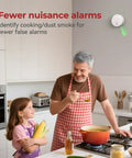 Heavy Duty Smoke Detectors With 9V Replaceable Battery 360 Degree Coverage And A Killer 85 Decibels Car Horn Alert 10 Pack With No Fuss Setup For Solid House Security in kitchen, preventing false alarms.