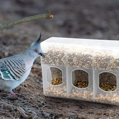 2 Pcs Automatic Hanging Bird Feeder Cups For Small Birds Cage Plastic Quail Parakeet Food Dispenser With Anti-Spill Design Easy Install And Secure Fit For Pet Avian Care Supplies