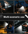 Two Pack 5000 Lumen Rechargeable LED Work Light With Magnetic Base, 180 Degree Rotating Head in various repair scenarios