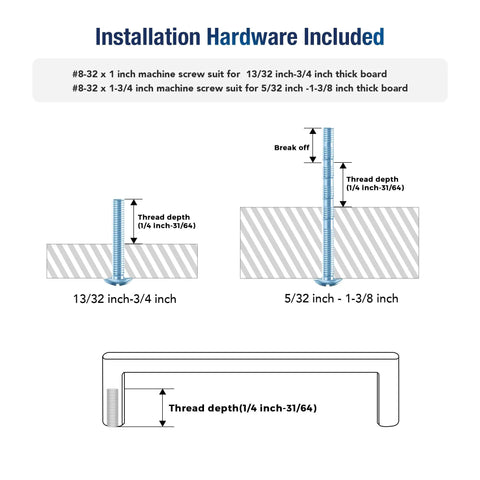 Gold Cabinet Pulls 3 Inch Hole Center 30 Pack Modern Zinc Alloy Drawer Handles installation diagram