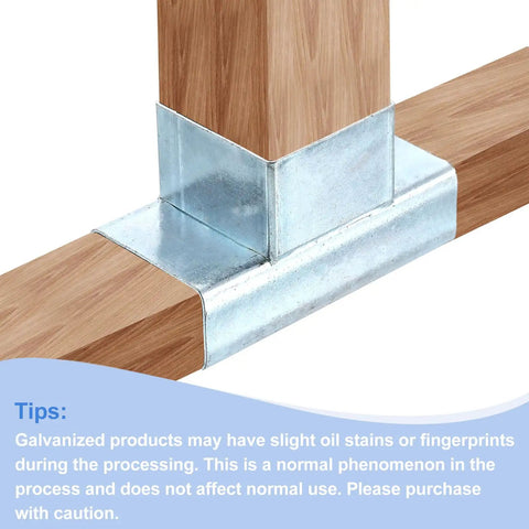 3 Way Gazebo Brackets Kit T Shaped Post Base For 1.67 Inch By 0.89 Inch Lumber Outdoor Patio Gazebo And Log Cabins DIY 2 Pack Galvanized Steel For Weatherproof Strength And Easy Installation