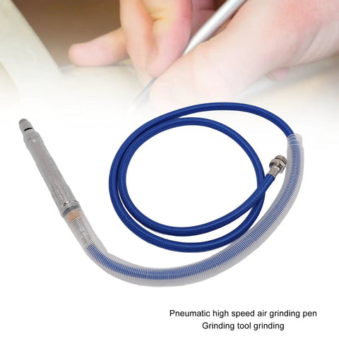 Top Shelf Pneumatic Air Pencil Die Grinder 70000 RPM Rotary Engraving Pen with blue hose for precision grinding