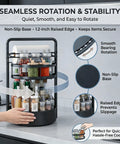 Rotating Spice Rack With Paper Towel Holder, 2 Tier Lazy Susan For Spices And Seasonings on kitchen counter