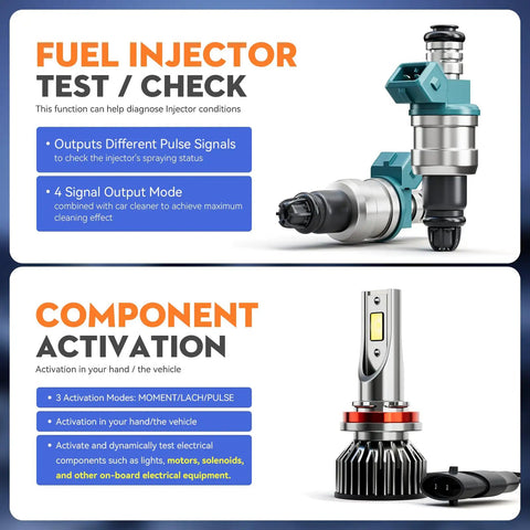 All In One Automotive Power Circuit Tester Kit 9 To 30V For Cars And Trucks showcasing fuel injector and component activation tools.