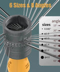 Close-up of Tungsten Electrode Sharpener Grinder Head For TIG Welding Tools With Cut Off Slot And Six Size Eight Angles Forty Eight Holes