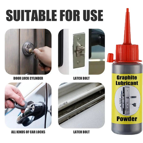 Graphite Powder Lubricant For Locks Hinges And Tools One Ounce Sixty Milliliters Ultra Fine Dry Film Lube 3000 Mesh Bottle