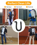 Static Dissipating Backpack Vacuum Hose With 1-1/2 Inch Cuffs Replacement For Super Coach And Mode 6 demonstration