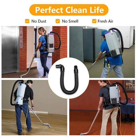 Static Dissipating Backpack Vacuum Hose With 1-1/2 Inch Cuffs Replacement For Super Coach And Mode 6 demonstration