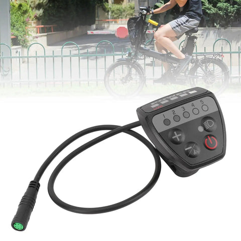 Electric Bike Controller Display For 24V 36V 48V Ebikes With Waterproof 5 Pin Connector and LED panel with ABS case