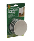 Felt Furniture Sliders For Hard Floors 3.5 Inch Wide 4 Pack Great For Moving Tables Sofas And Bookcases package