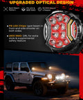 Side Shooter LED Light Bar, 5 Inch 172W Offroad Lights Pods 20400LM, Dual Color Amber DRL And Spotlight on Jeep
