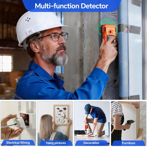 Top Shelf Rechargeable Stud Finder Wall Scanner With Six Slick Detection Modes For Fast And No Sweat Scans Of Hidden Wood Framing Steel Bars Ac Wiring And Water Lines Inside Standard Drywalls
