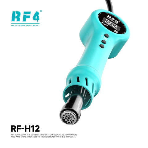 Integrated Hot Air Rework Gun With Sleep Dock For Tight Spaces, Up To 500 Degrees, LCD Temperature And Airflow Display.
