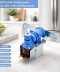 WR57X26303 refrigerator water inlet valve replacement shown on countertop