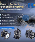 Front Engine Motor Mount For Honda Odyssey Pilot Ridgeline And Acura MDX 3.5L V6 MFI MPI Replacement A4519 EM9441
