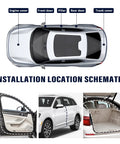 20ft car door weather stripping top-view schematic; U-shaped rubber edge trim with steel insert for door frames.