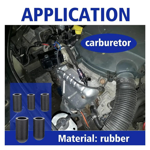 Cool 80 Pack Black Rubber Vacuum Caps Kit, Universal Carburetor Dust Plugs And Valve Stem Hose End Covers, Multi-Size Heat Resistant Sealers In Handy Box For Quick Fixes. black rubber caps on carburetor engine bay