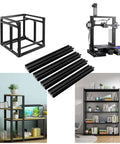 Two Pack 500mm 3060 Aluminum Extrusion T Slot Black European Standard 30x60 Profile for CNC and 3D Printer Frames with Shelves